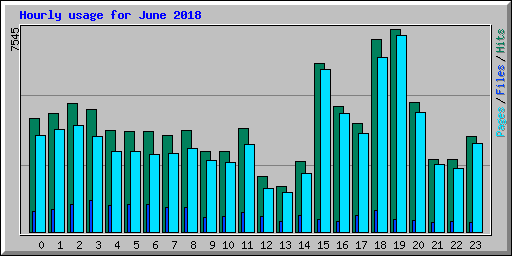 Hourly usage for June 2018