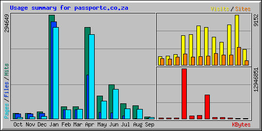 Usage summary for passportc.co.za